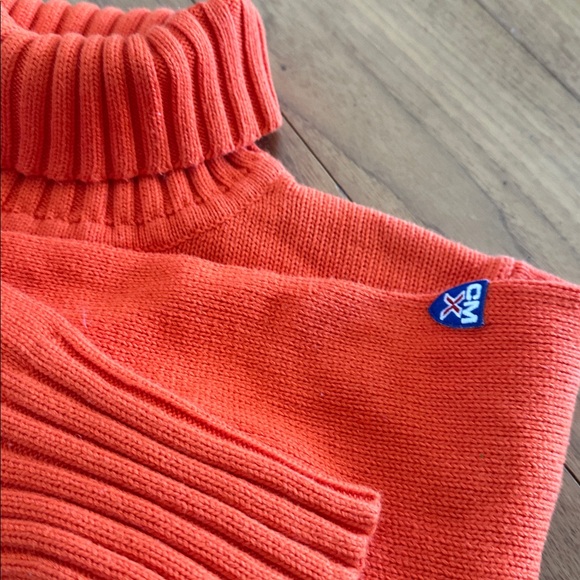 Vintage Club  Monaco Vibrant Orange Turtleneck Sweater - Picture 4 of 4
